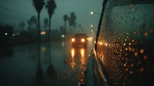 Rainy Window Wallpaper 4K Sunset Bokeh