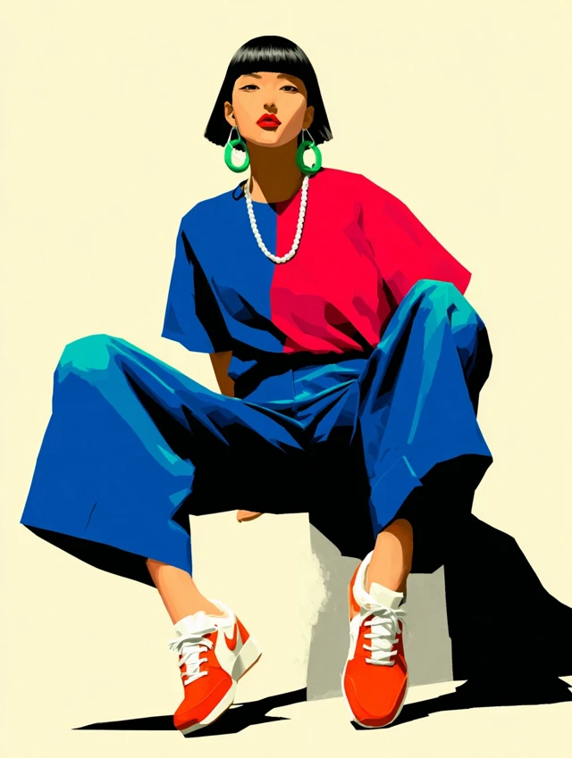 Minimalist Anime Streetwear Illustration