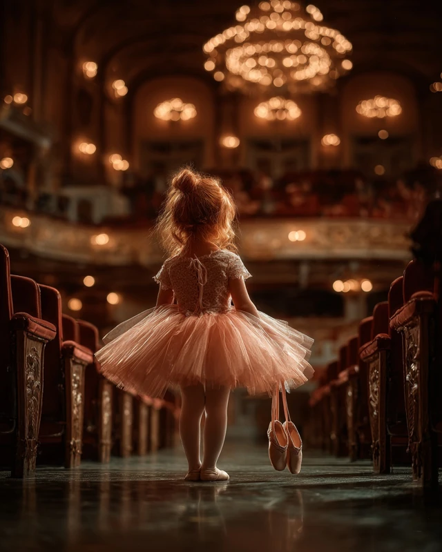 Ballet Dancer in Opera House High Resolution Photography