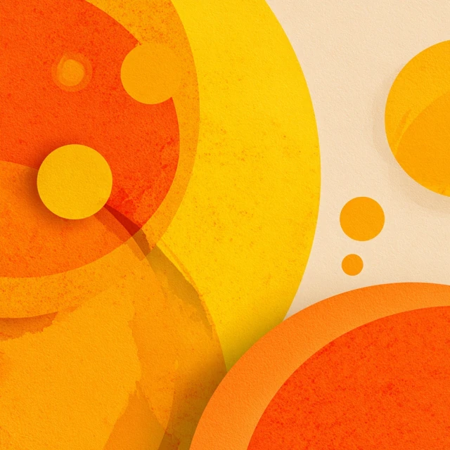 Abstract Circle Background Orange Yellow Colors