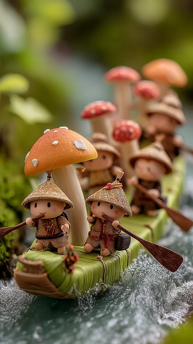 Mushroom People Dragon Boat Festival Fantasy