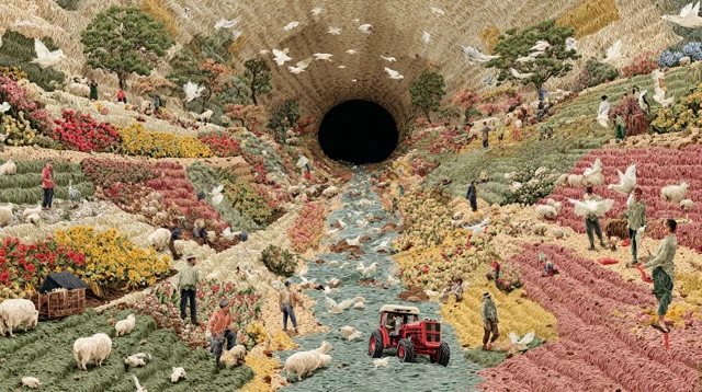 Surreal Colombian Countryside Tunnel Art