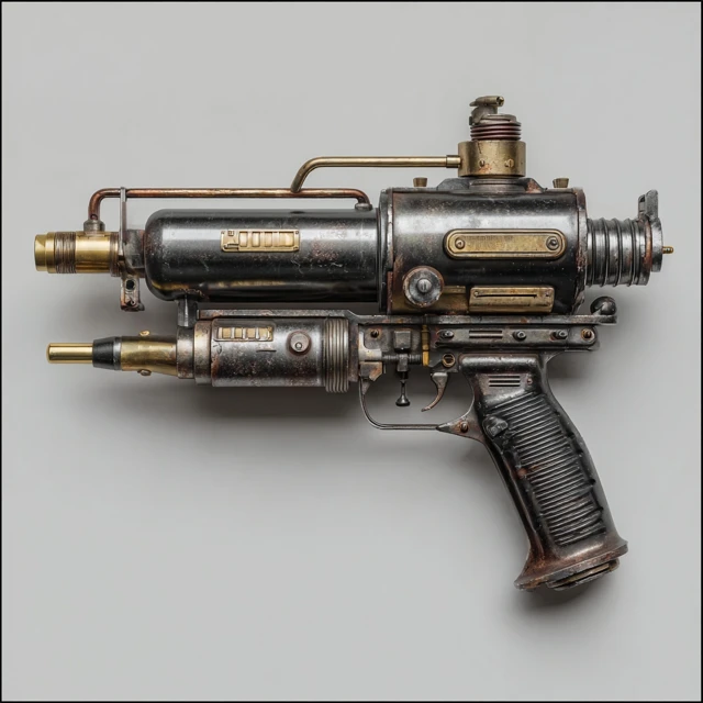 Fictional Industrial Submachine Gun Barrel Design