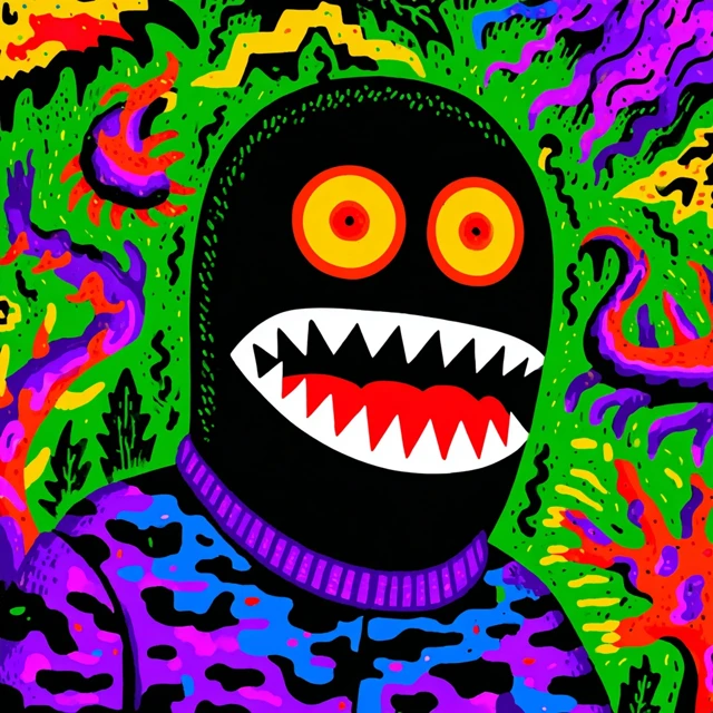 Bape Ninja Vampire Chaos Illustration