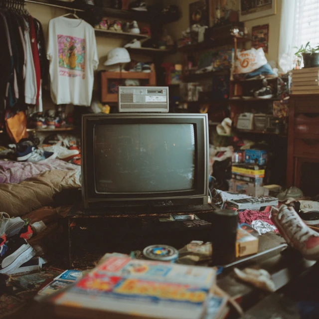 1991 Hip Hop Bedroom with Vintage TV