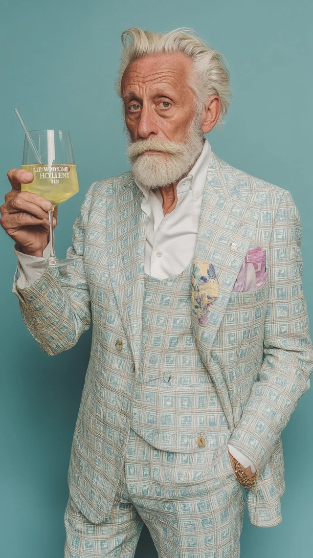 Cool CEO in Dior Holding Cocktail