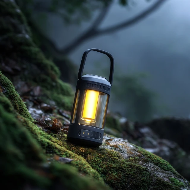 Hiking Lamp In Nature Outdoor LED Light Adventure