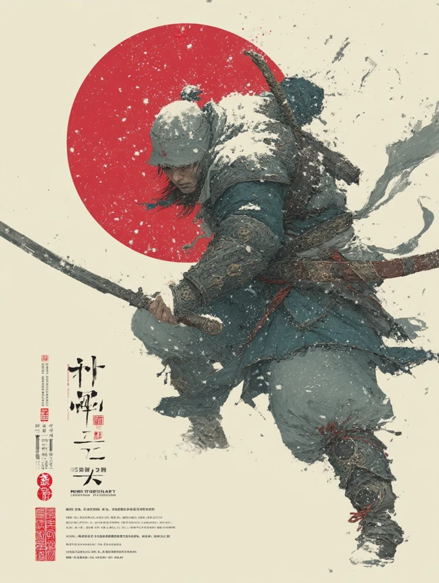 Yang Zhi: Water Margin Warrior in Ink Painting