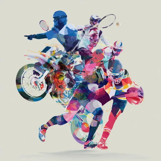 Sports Action Image Motorbike Soccer Tennis Rugby Formula 1
