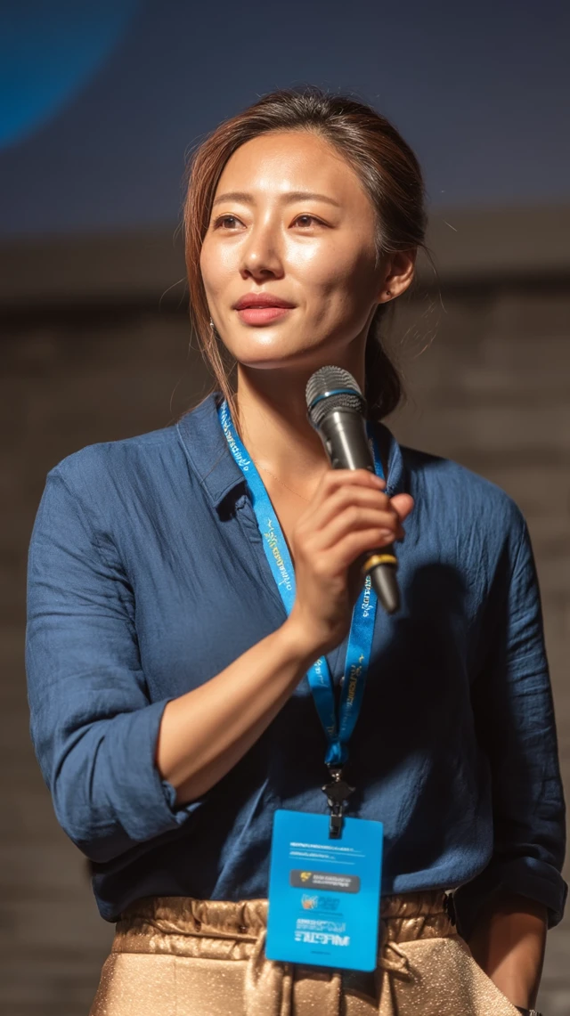 Korean Woman Speaker at Conference: Holistic Health Talk
