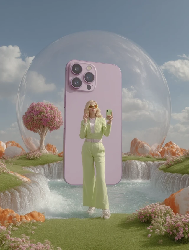 iPhone 15 Fashion Advertisement Surreal Landscape