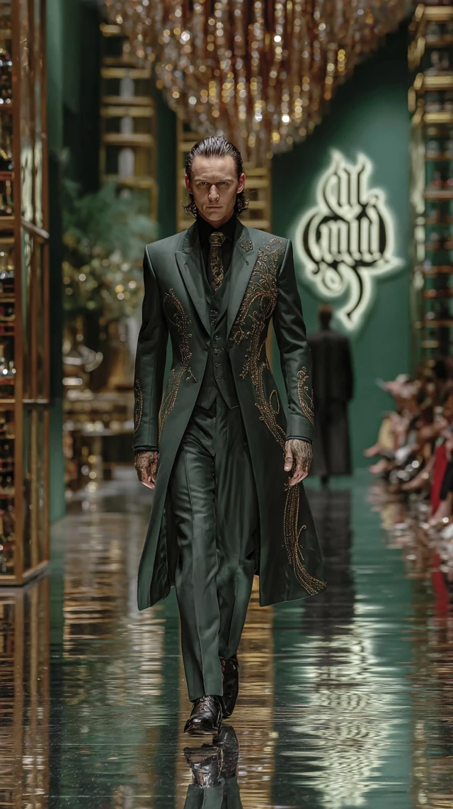 Gucci Runway Elegance Model Inspired by Tom Hiddleston