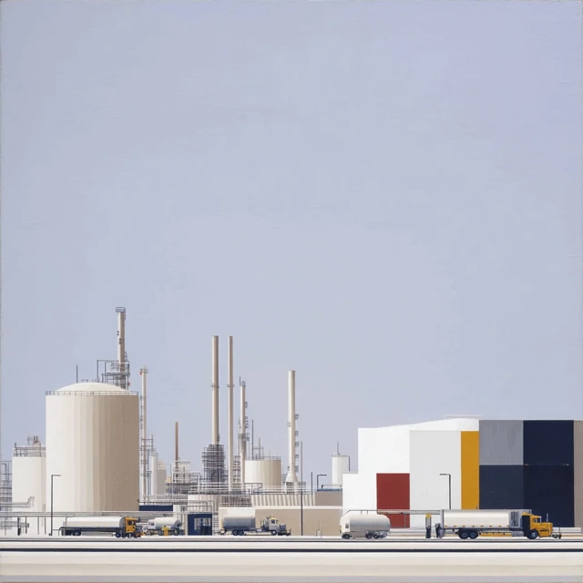 Oil Refinery Exterior: Industrial Architecture