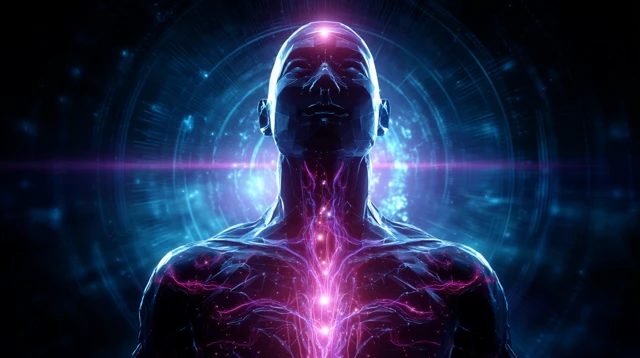 Futuristic Consciousness Neon Energy and Space
