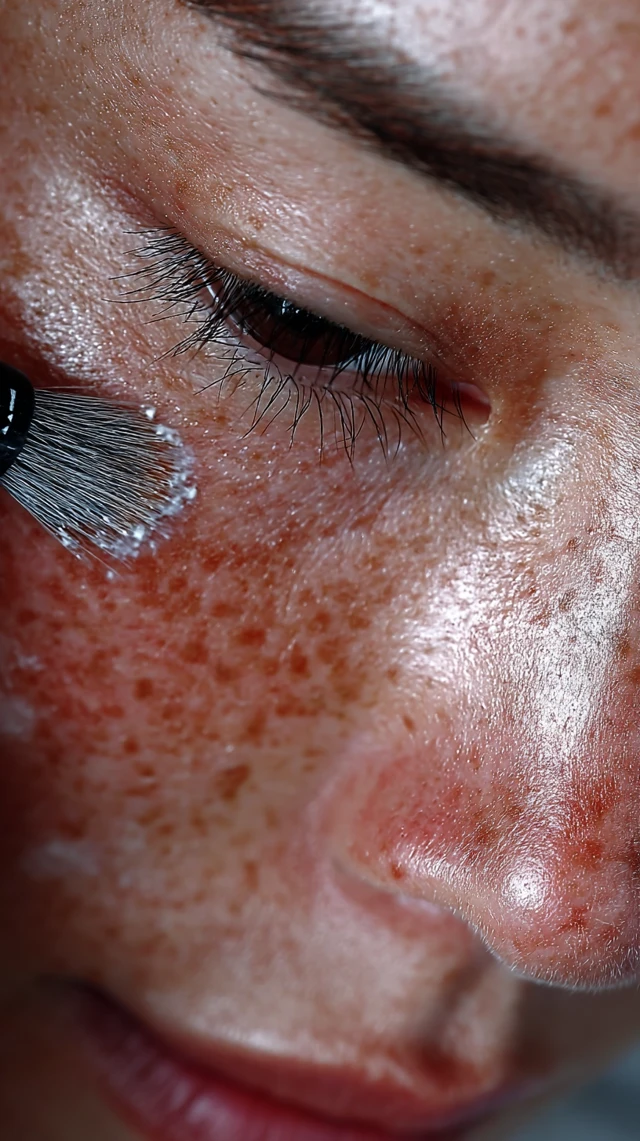 Closeup Asian Face With Problem Skin