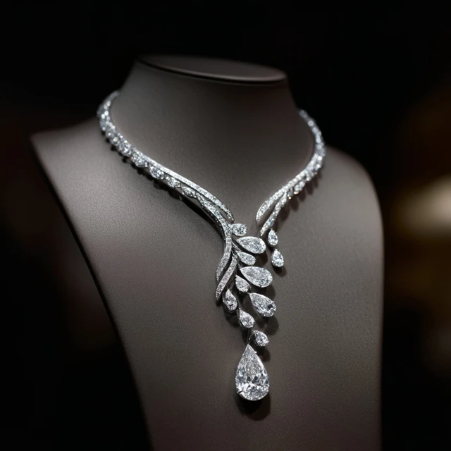 High Jewelry Diamond Necklace Elegant Design