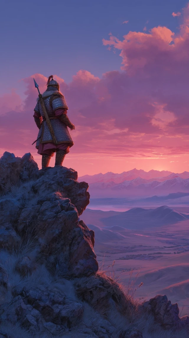 Genghis Khan Dawn Over Mountains New Beginnings