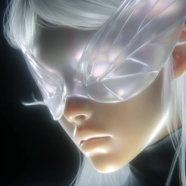 Crystal Masked Woman 3D Render