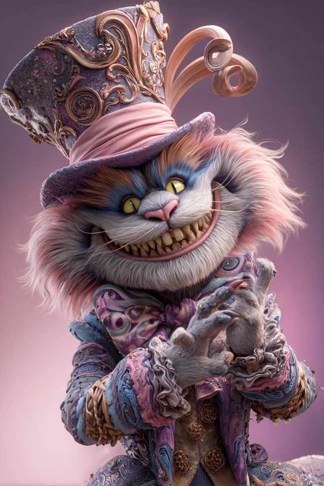 Cheshire Cat as Mad Hatter Tim Burton Style