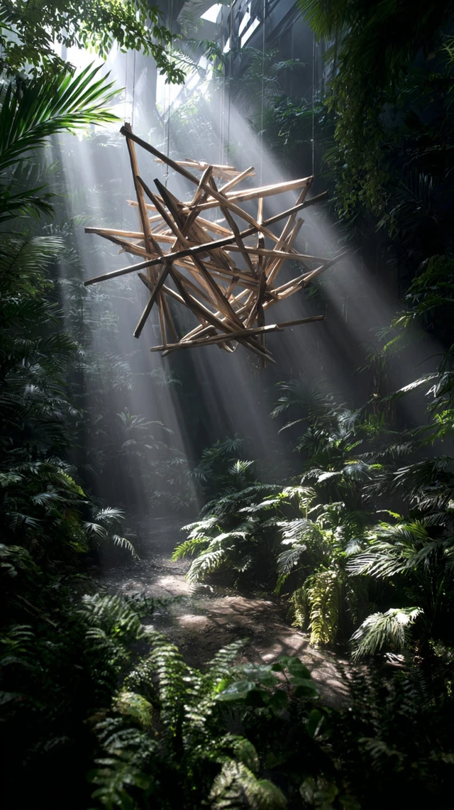 Wooden Sculpture in Jungle Adventure