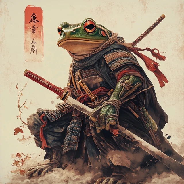 Samurai Frog Yokai Protector vs Abraxis