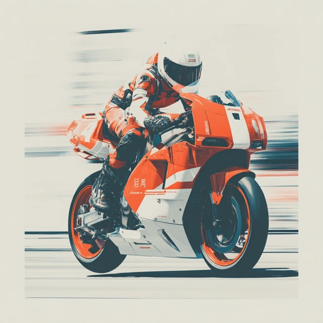 Anime Sport Bike Racing Poster Art