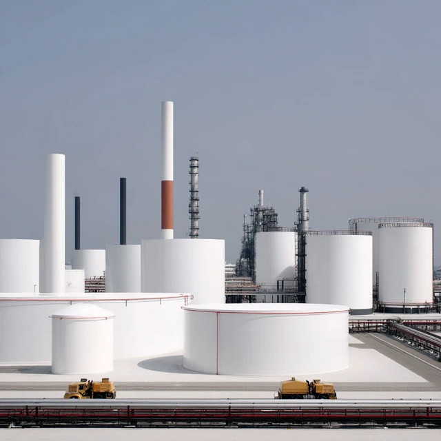 Oil Refinery Exterior: Industrial Architecture