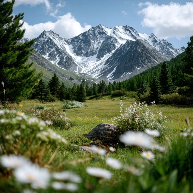 Altay Mountain Meadow Landscape Photography