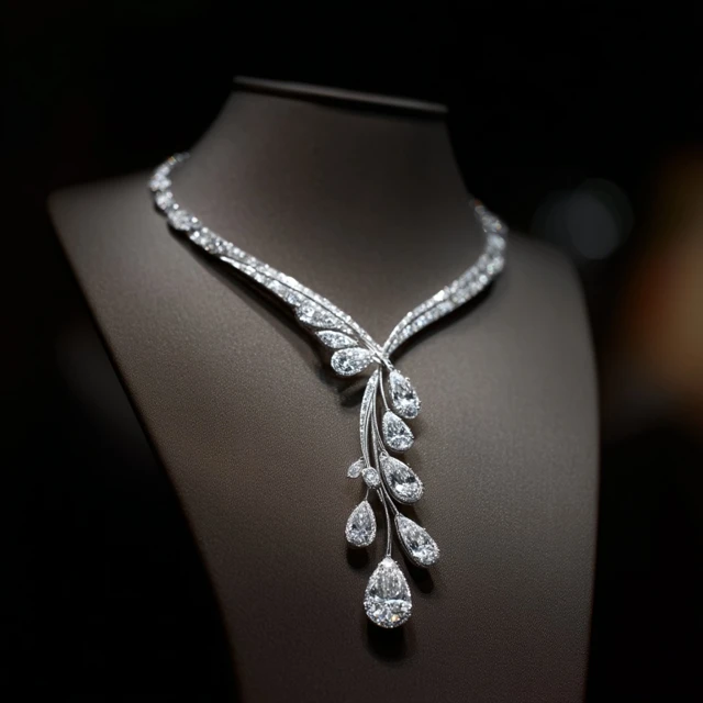 High Jewelry Diamond Necklace Elegant Design