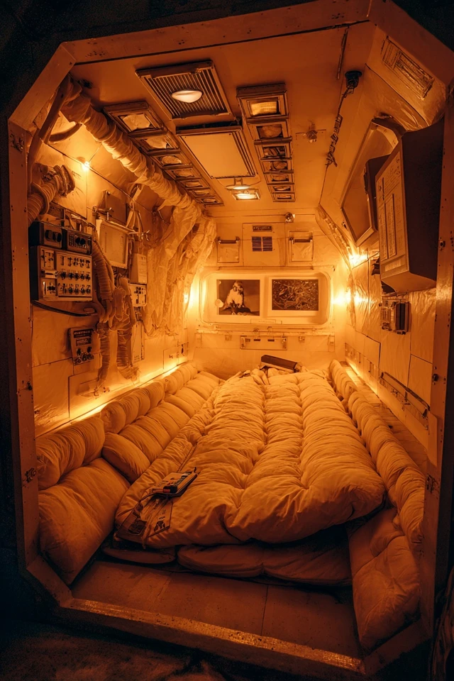 1969 Lunar Orbital Station Sleeping Pod Retro