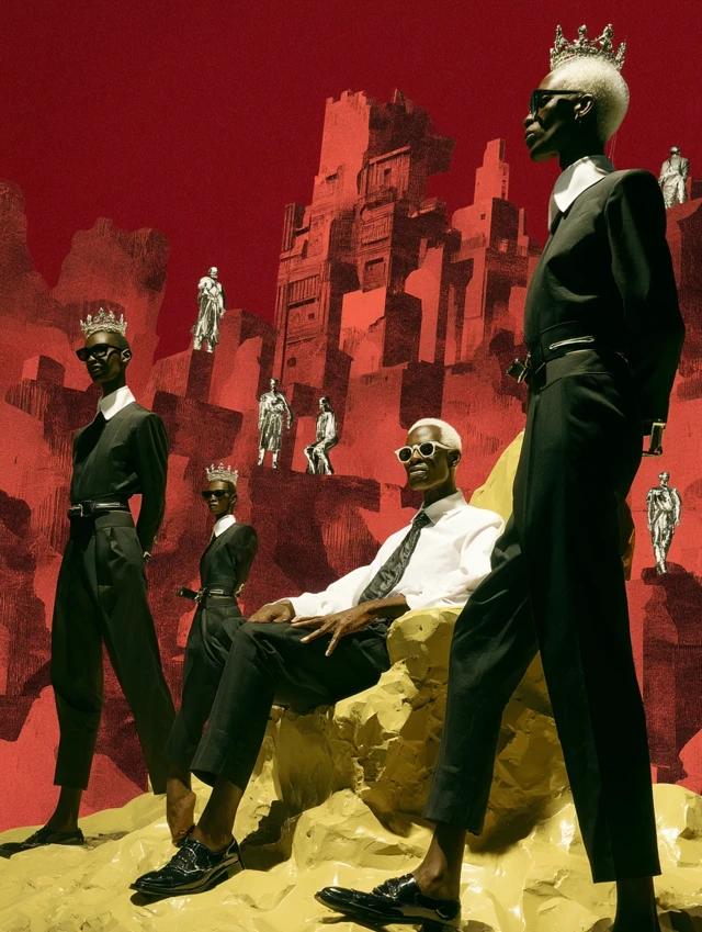 Royal Silhouettes Black Kings and Castle