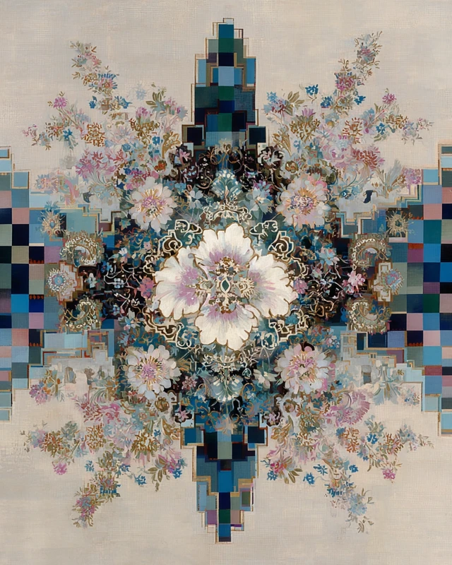 Patchwork Almagest Abstract Art Floral Geometric