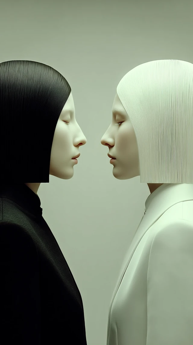 Yin Yang Twins Editorial Fashion Photo
