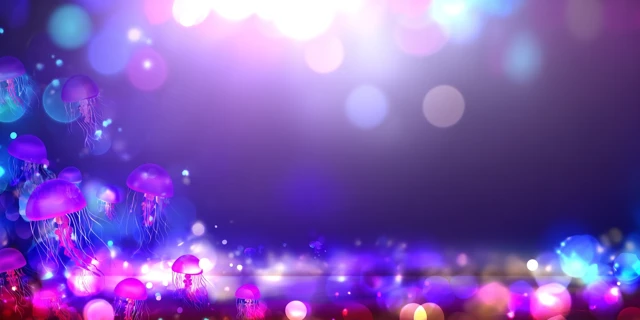 Luminous Jellyfish in the Deep Sea Realistic View