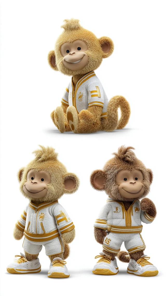 Golden Monkey Mascot Design for Sports Events