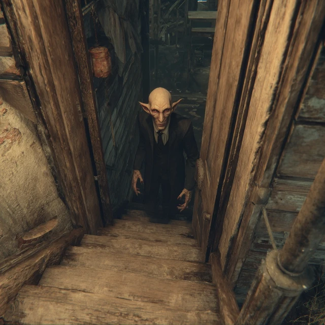 Nosferatu Creature in Dilapidated Cellar