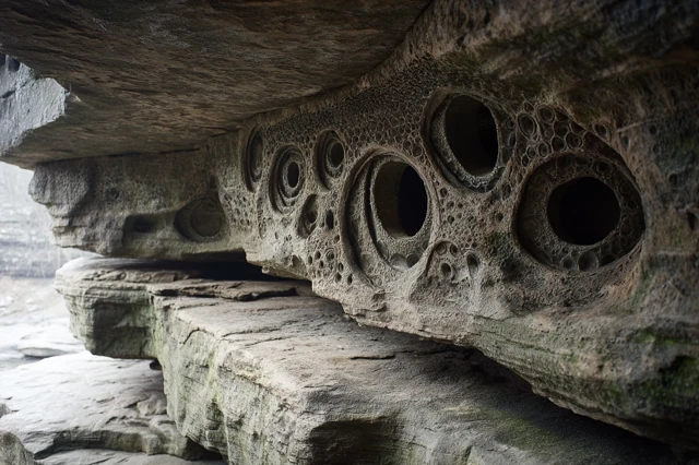 Cave Walls with Living Eyes A Mysterious Sight