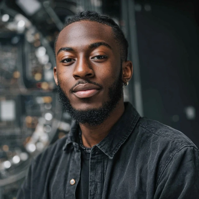 Black Engineering Student Bauhaus Portrait