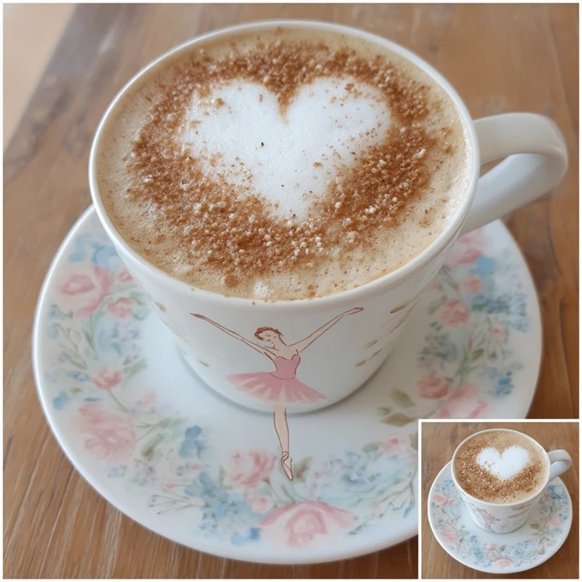 Ballerina Cappuccino Coffee Art Delightful Drink