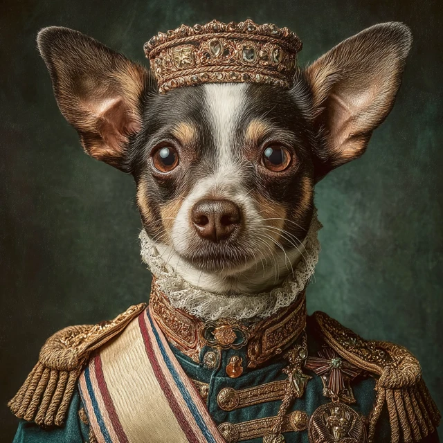 Dog King of Spain Portrait Vintage Art