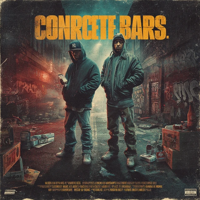 Concrete Bars 90s Hip Hop Movie Poster