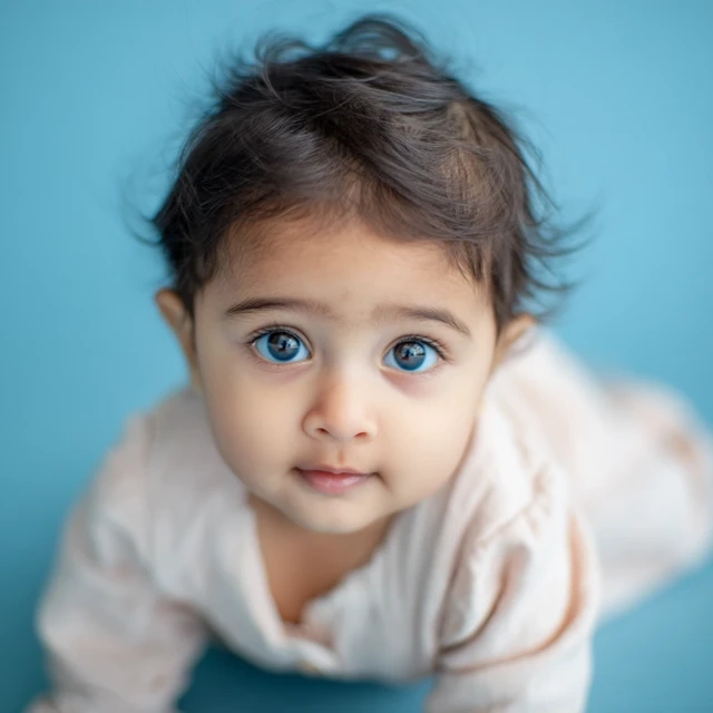 Indian Baby with Beautiful Eyes Perfect for Eyecare
