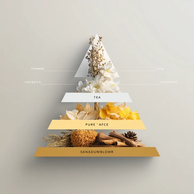 Fragrance Pyramid Diagram Elegant Minimalist Design