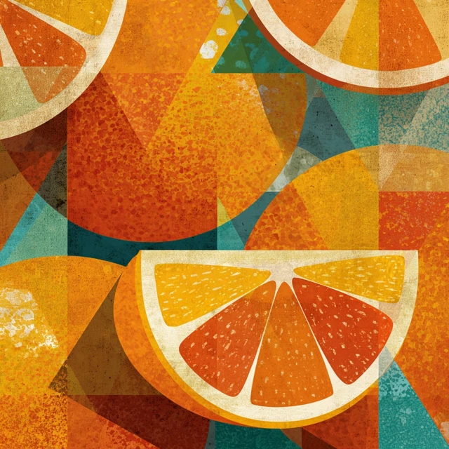 Orange Geometric Pattern Design
