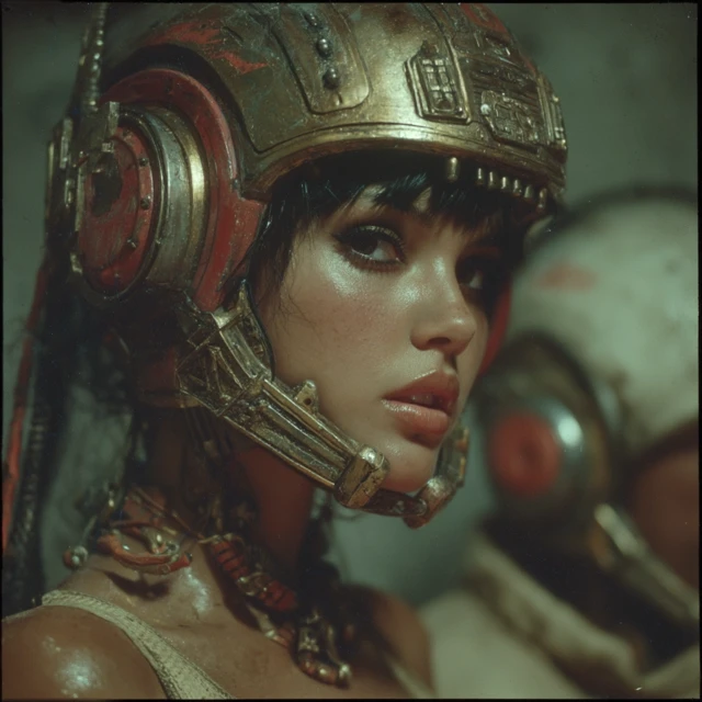 Biopunk Fembot Portrait from 80s SciFi