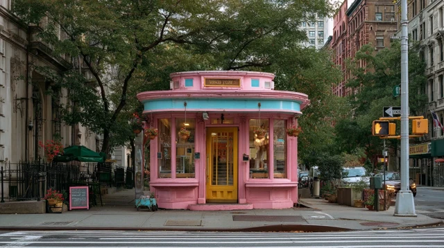 Ice Cream Shop in New York City Wes Anderson Style