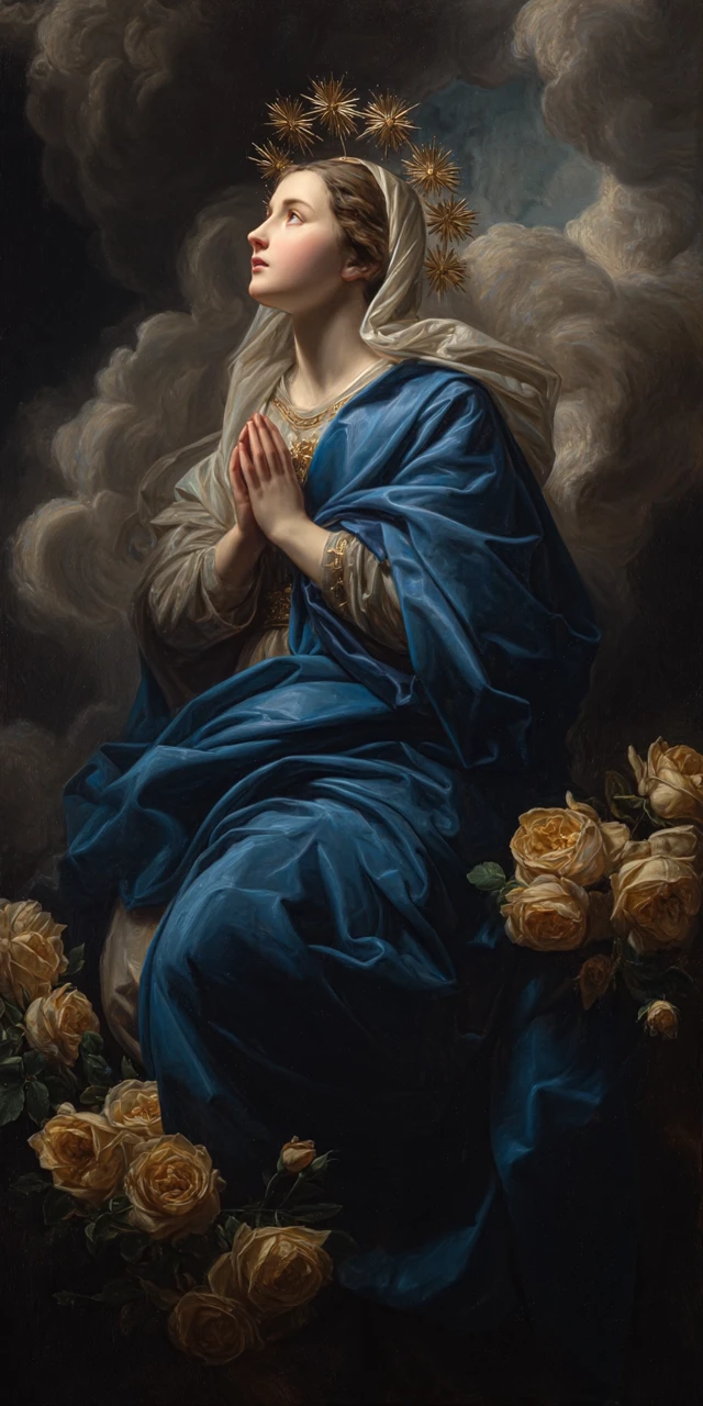 Virgin Mary Baroque Painting