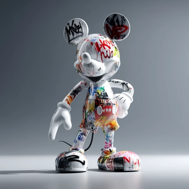 Graffiti Mickey Mouse Art - 4K Chrome Diorama