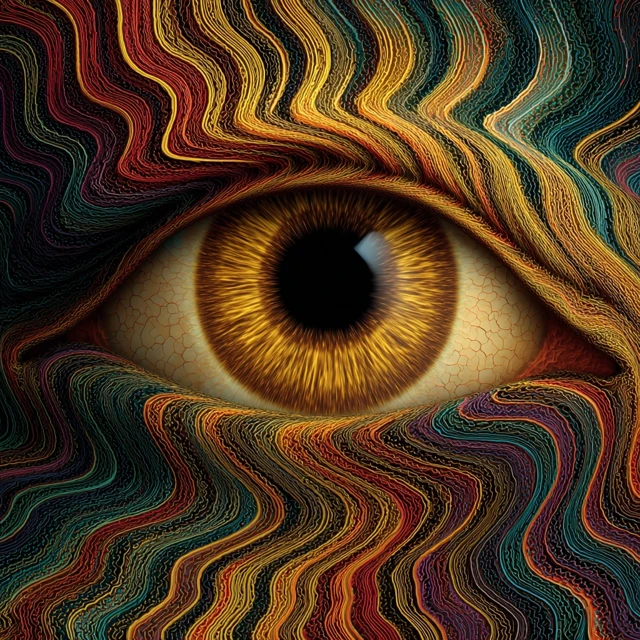 Psychedelic Eye Art Vibrant Rainbow Colors