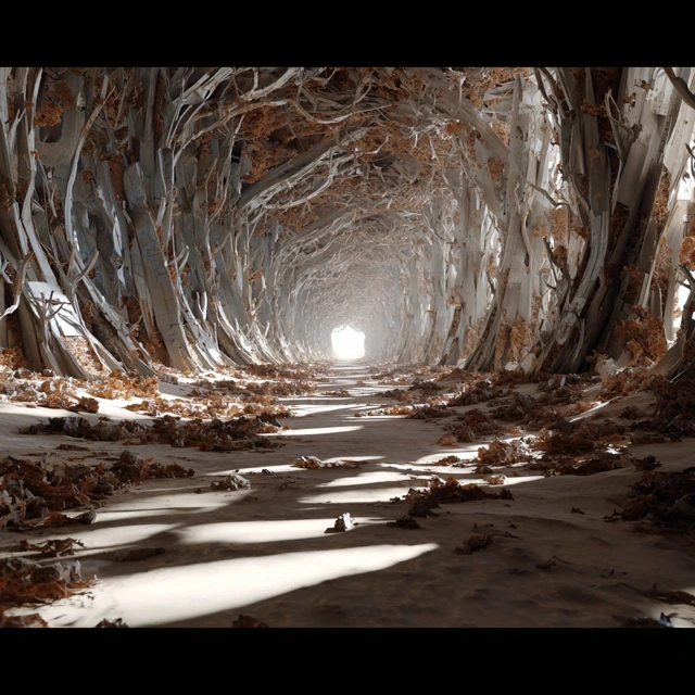 Pollution Tunnel 3D Walkthrough Desolate Landscape